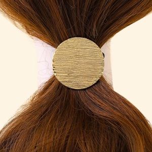 Textured Metal Round Decor Hair Tie, OS. NWOT